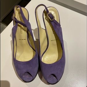 Bruno Magli Leather Open Toe Shoes